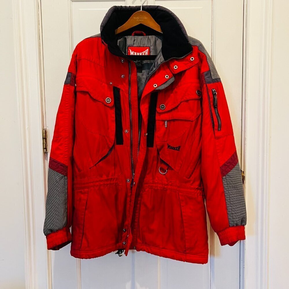 Vintage Marker Ski Jacket Coat Size Large 90's Y2K